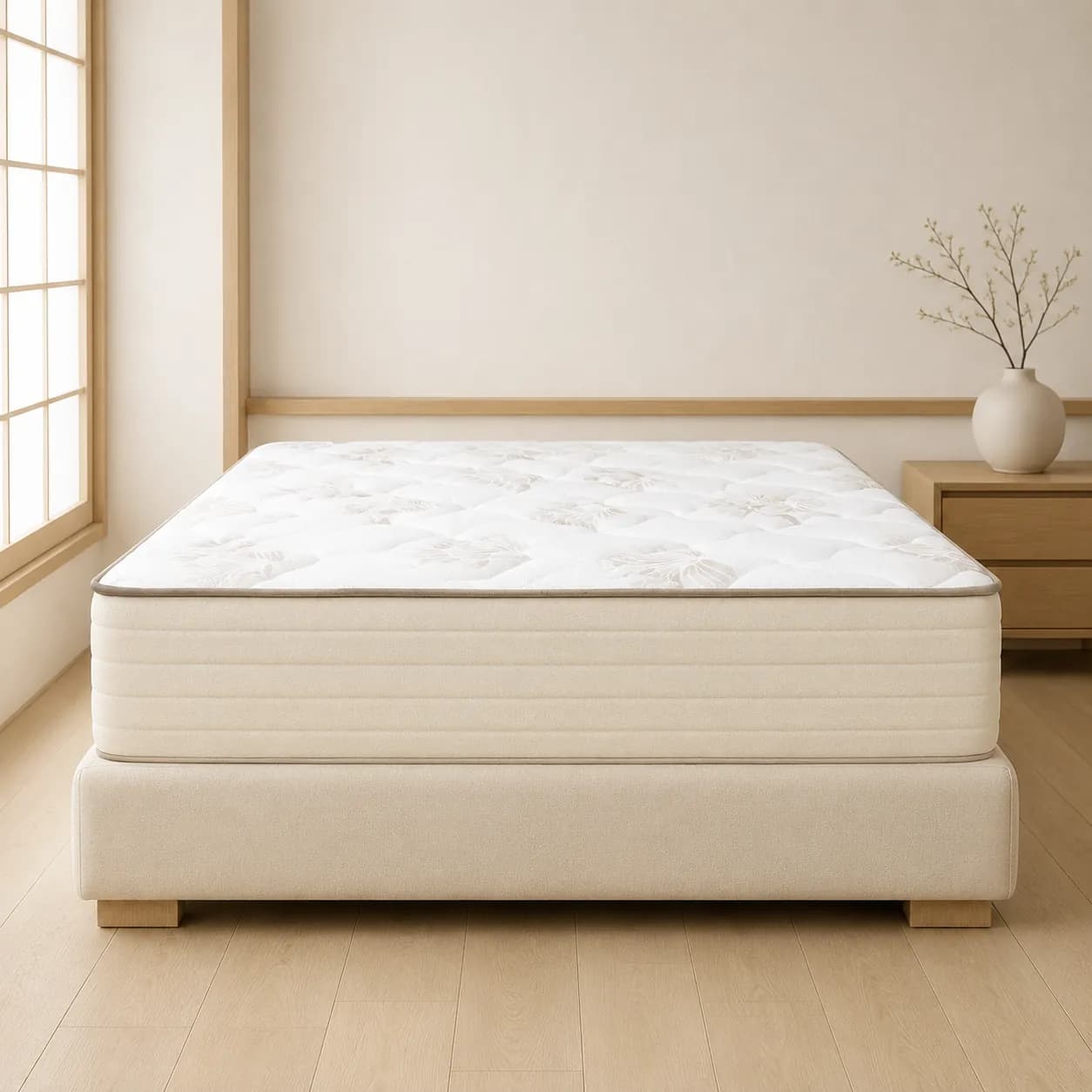Colchão Massageador Gran Mag em quarto de inspiração japonesa